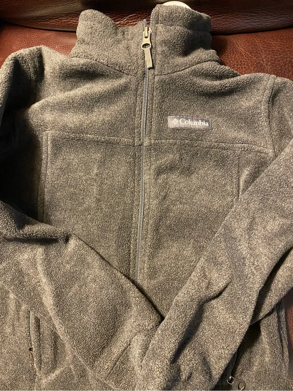 Columbia Kids Size S (8) Gray/Dark Grey Fleece Jacket!